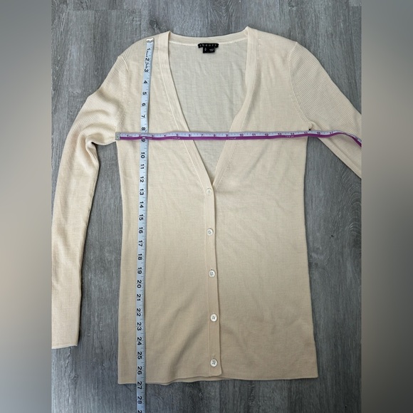 Theory Women's Wide Ribbed Cardigan Merino Wool Size Small - Picture 7 of 7